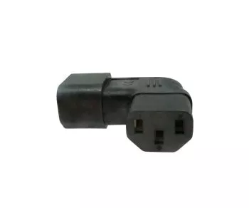Power adapter C13 to C14 angled, YL-3212L IEC 60320-C13/14 sideways angled, left/right